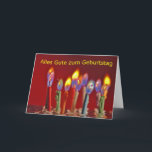 Alles Gute zum Geburtstag Karte<br><div class="desc">Brennende Kerzen</div>