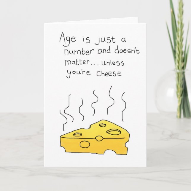 Alles Gute zum Geburtstag! Käsegrüßkarte Karte (Vorderseite)