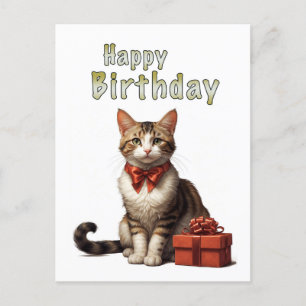 Alles Gute zum Geburtstag Katze Postkarte