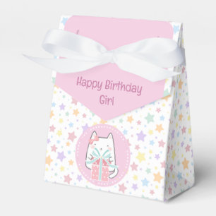 Alles Gute zum Geburtstag Kawaii Katze mit Geschen Geschenkschachtel