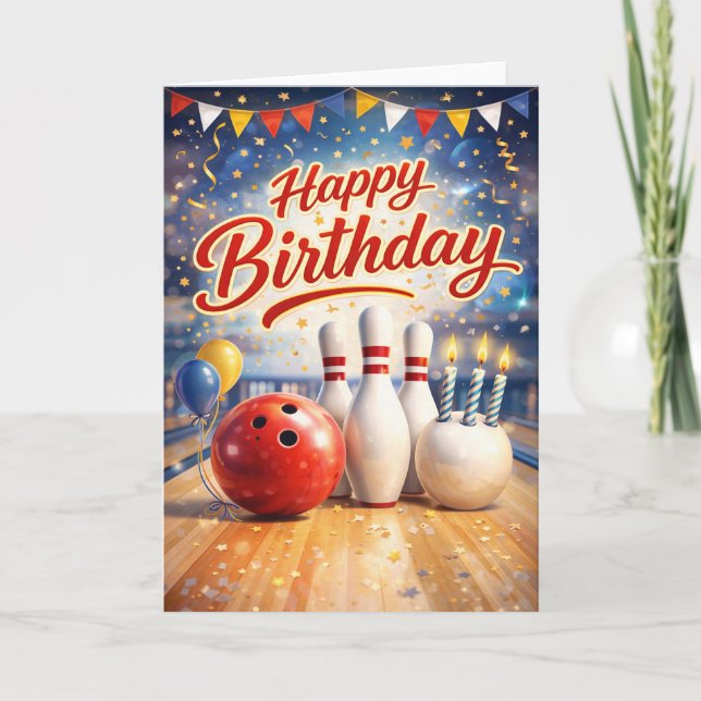 Alles Gute zum Geburtstag - Kegler Karte (Vorderseite)