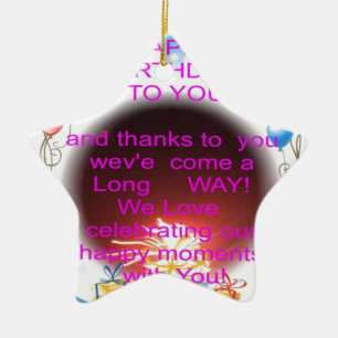 Alles Gute zum Geburtstag Keramikornament