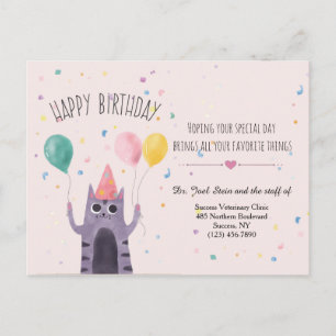 Alles Gute zum Geburtstag Kitty Postkarte