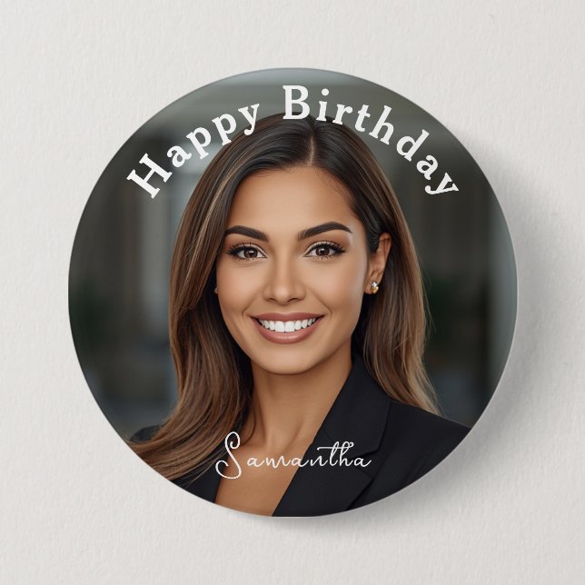 Alles Gute zum Geburtstag Klassisch Einfach Benutz Button (Vorderseite)
