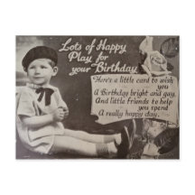Alles Gute zum Geburtstag kleiner Junge Vintage Sc