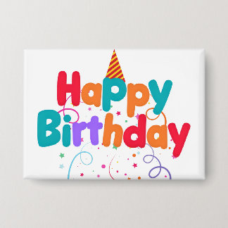 Alles Gute zum Geburtstag Konfetti Button