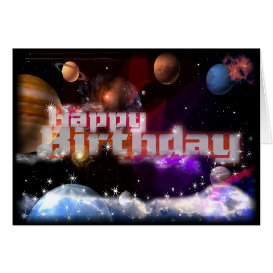 Alles Gute zum Geburtstag kosmisch durch valxart Karte