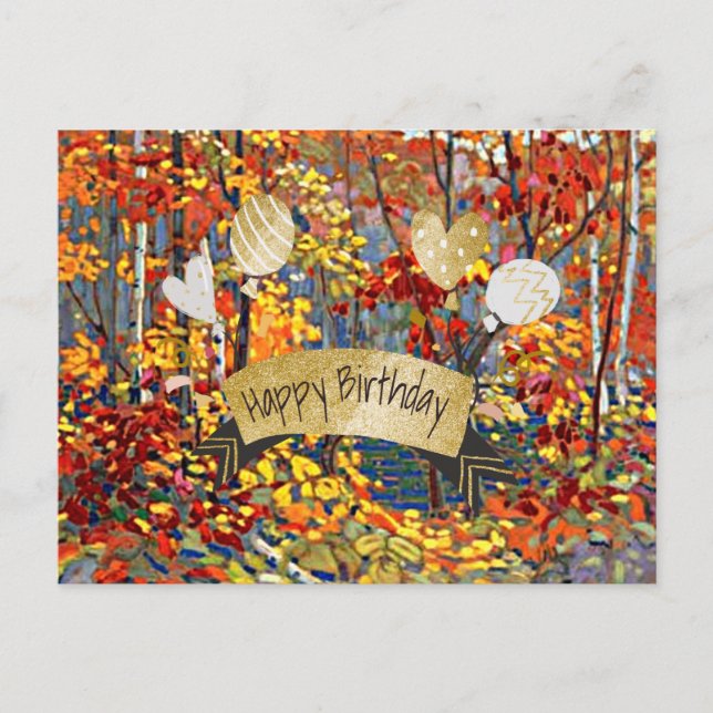 Alles Gute zum Geburtstag, Kunstmalerei, Postkarte (Vorderseite)