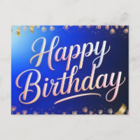 Alles Gute zum Geburtstag Kursive Schrift mit gold