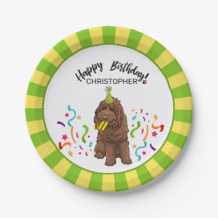 Alles Gute zum Geburtstag Labradoodle HundeParty Pappteller