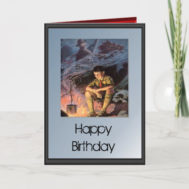 Alles Gute zum Geburtstag - Lagerfeuer Karte (Vorderseite)