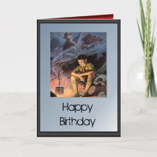 Alles Gute zum Geburtstag - Lagerfeuer Karte