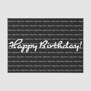Alles Gute zum Geburtstag! Lässiges, weißes Skript Seidenpapier