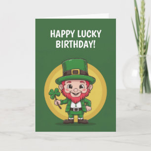 Alles Gute zum Geburtstag Leprechaun Karte