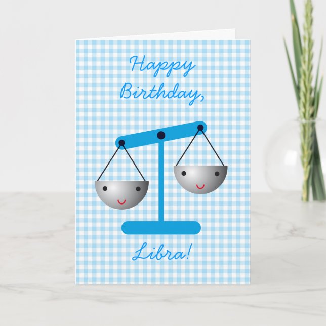 Alles Gute zum Geburtstag, Libra! Karte (Vorderseite)