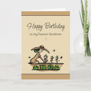 Alles Gute zum Geburtstag Lieblingsgärtner Spaß Karte