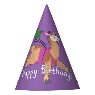 Alles Gute zum Geburtstag Llama! Partyhütchen