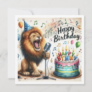 Alles Gute zum Geburtstag Löwe Karte