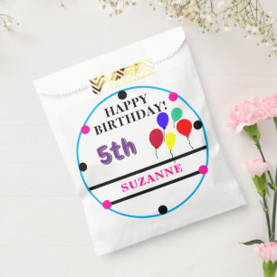 Alles Gute zum Geburtstag Luftballons Lila Rosa Je Geschenktütchen