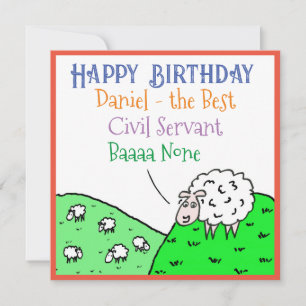 Alles Gute zum Geburtstag Lustiges Schaf-Design fü Karte