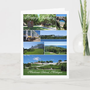 Alles Gute zum Geburtstag, Mackinac Insel-Collage Karte