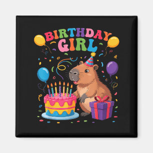 Alles Gute zum Geburtstag Mädchen Capybara Liebhab Magnet