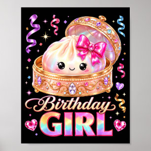 Alles Gute zum Geburtstag Mädchen kawaii Dumpling Poster
