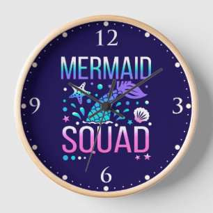 Alles Gute zum Geburtstag Meerjungfrau-Squad Ozean Uhr