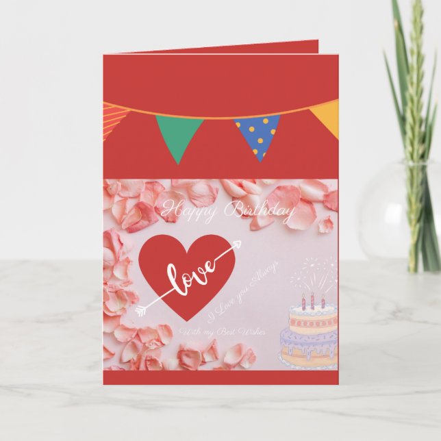 Alles Gute zum Geburtstag meiner Liebe Karte (Vorderseite)