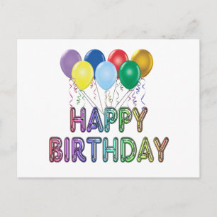Alles Gute zum Geburtstag mit Ballon Postkarte