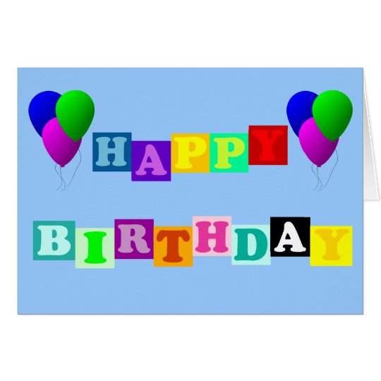 Alles Gute zum Geburtstag mit Ballonen Karte