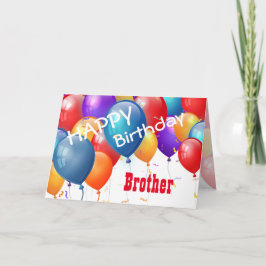 Alles Gute zum Geburtstag mit Balloons BROTHER Karte