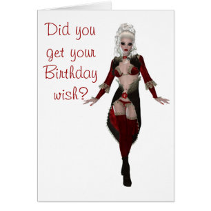 Alles Gute zum Geburtstag mit blonder Frau in der