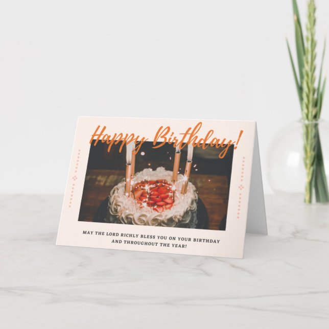 Alles Gute zum Geburtstag! mit Christlicher Meldun Karte (Vorderseite)