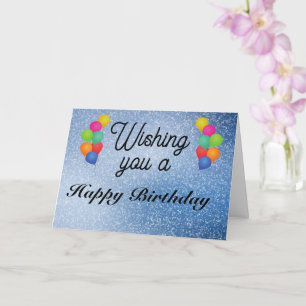 Alles Gute zum Geburtstag mit farbenfrohen Balloon Karte