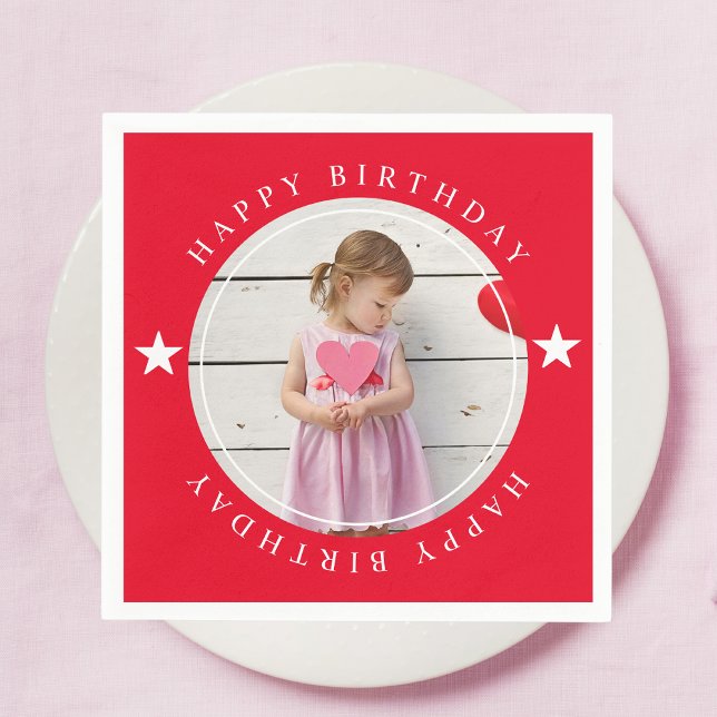 Alles Gute zum Geburtstag mit Foto Serviette (Von Creator hochgeladen)