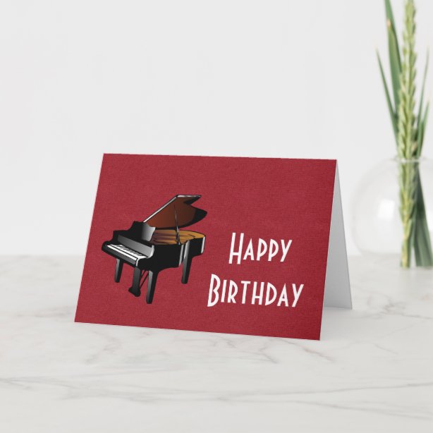 Klavier Geburtstags Karten Zazzle.ch