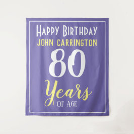 Alles Gute zum Geburtstag mit Name & Alter 80 Jahr Wandteppich
