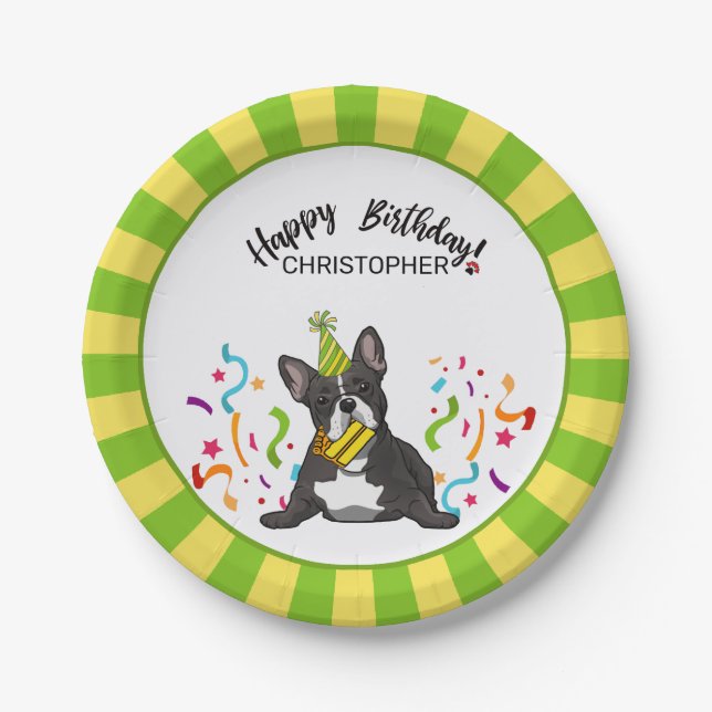 Alles Gute zum Geburtstag mit Pappteller (Vorderseite)