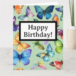 Alles Gute zum Geburtstag mit Schmetterlingen Karte