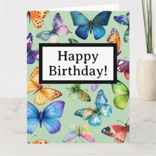 Alles Gute zum Geburtstag mit Schmetterlingen Karte