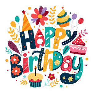 Alles Gute zum Geburtstag Mitteilungskarte