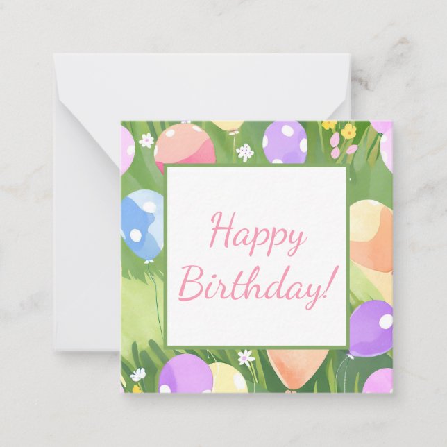 Alles Gute zum Geburtstag! Mitteilungskarte (Vorderseite)