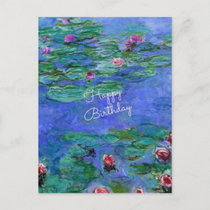 Alles Gute zum Geburtstag: Monets Seerosen Postkarte