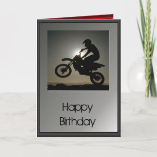 Alles Gute zum Geburtstag - Motocross Karte