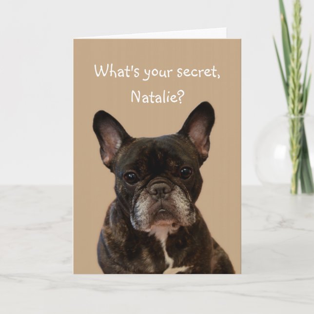 Alles Gute zum Geburtstag Natalie französische Karte (Vorderseite)