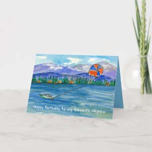 Alles Gute zum Geburtstag Neffe Parasailing Bergse Karte