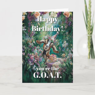 Alles Gute zum Geburtstag Nubier-Ziegen-Gartenblum Karte