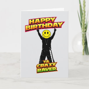 Alles Gute zum Geburtstag Old Skool Raver Lustiger Karte