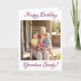 Alles Gute zum Geburtstag Oma Foto-Vorlage Persona Karte